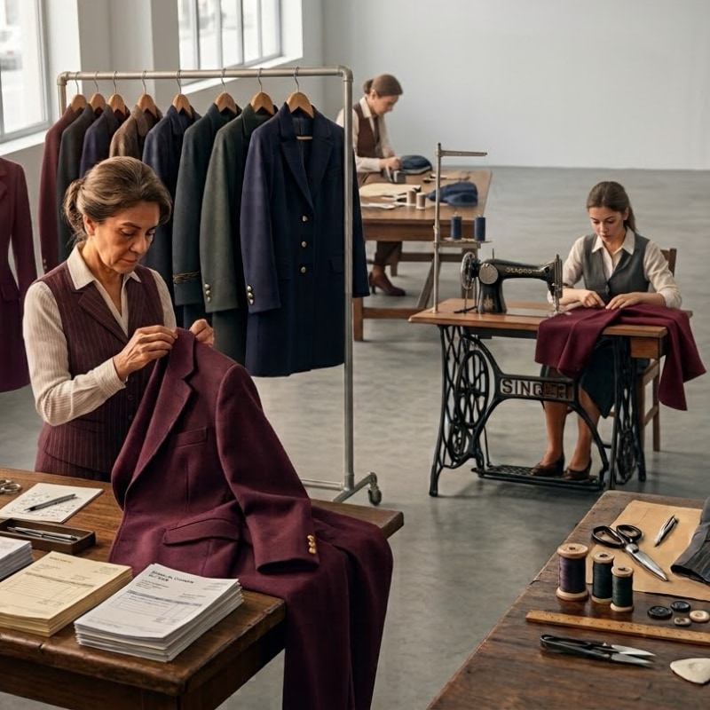 Taller de confección de blazers y abrigos para dama